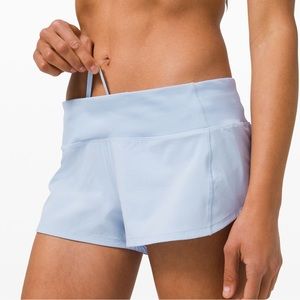 Lululemon Speed Up Low Rise Lined Short 2.5” - Light Blue, SIZE 8